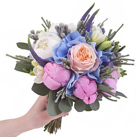 Букет невесты с пионами «Вечер любви»