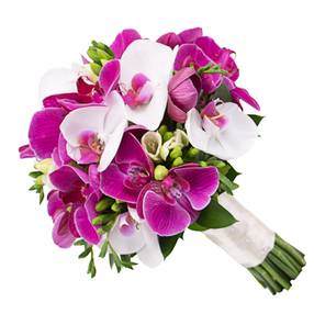 Букет невесты с орхидеями «Яркая невеста»